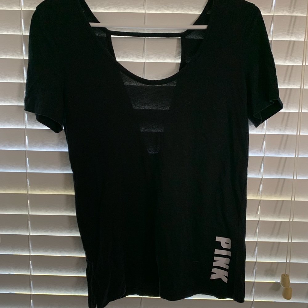VS Pink Black Short Sleeve